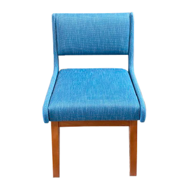 Wood Frame Side Chair (Light Blue)
