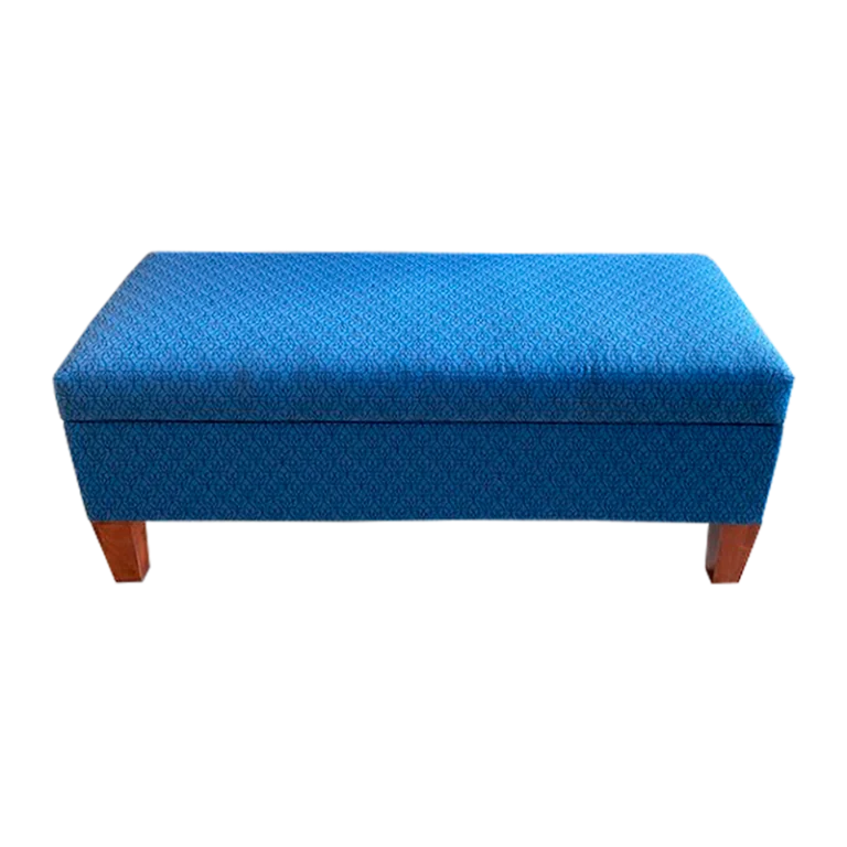 Blue Pattern Bench with Lift