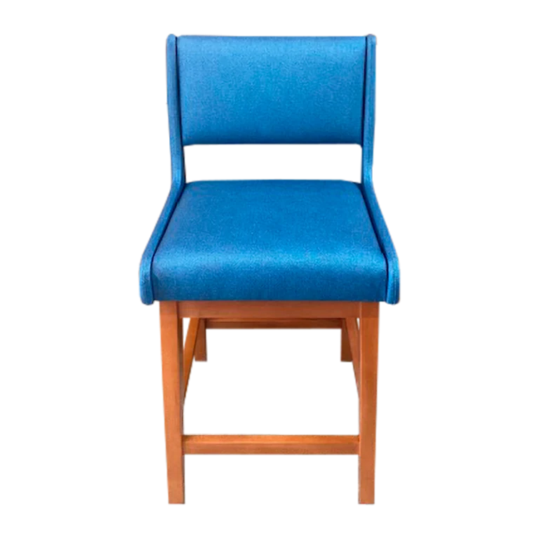 Blue Vinyl Barstool