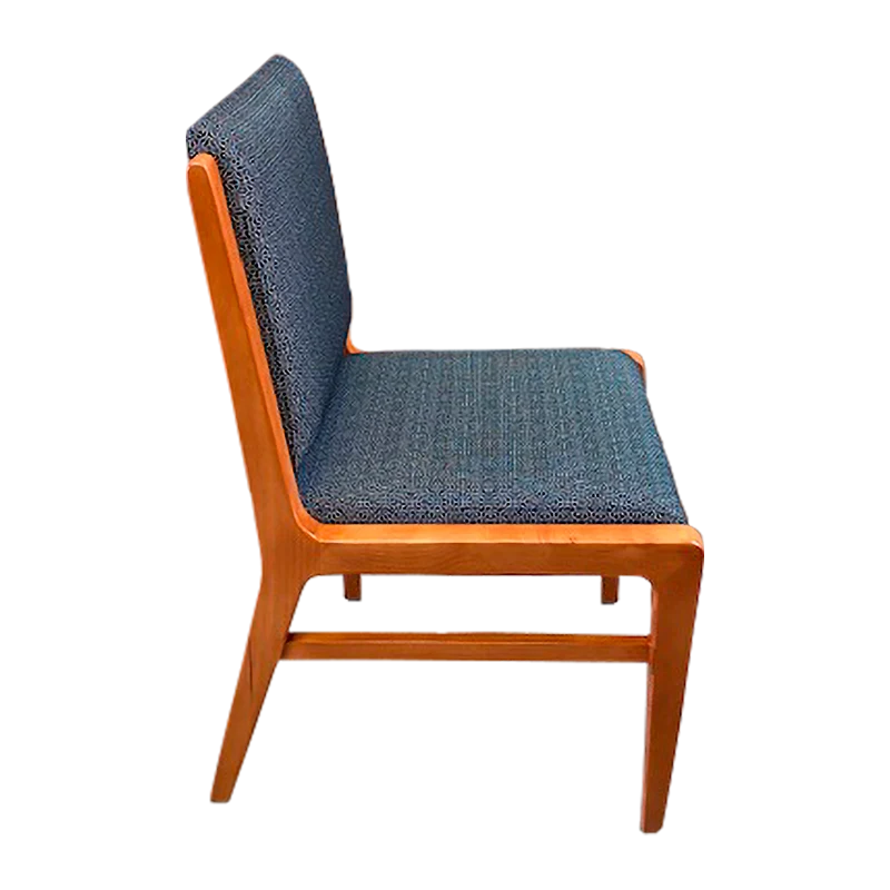 Wood Frame Side Chair (Grey) — Side