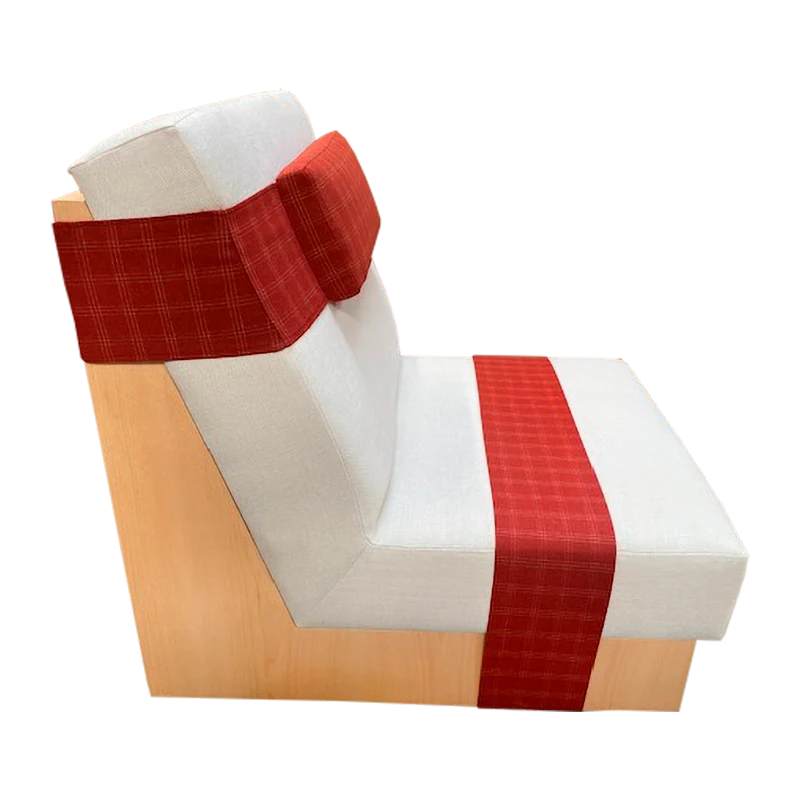 THR-200 Lounge Chair with Red Fabric — Side