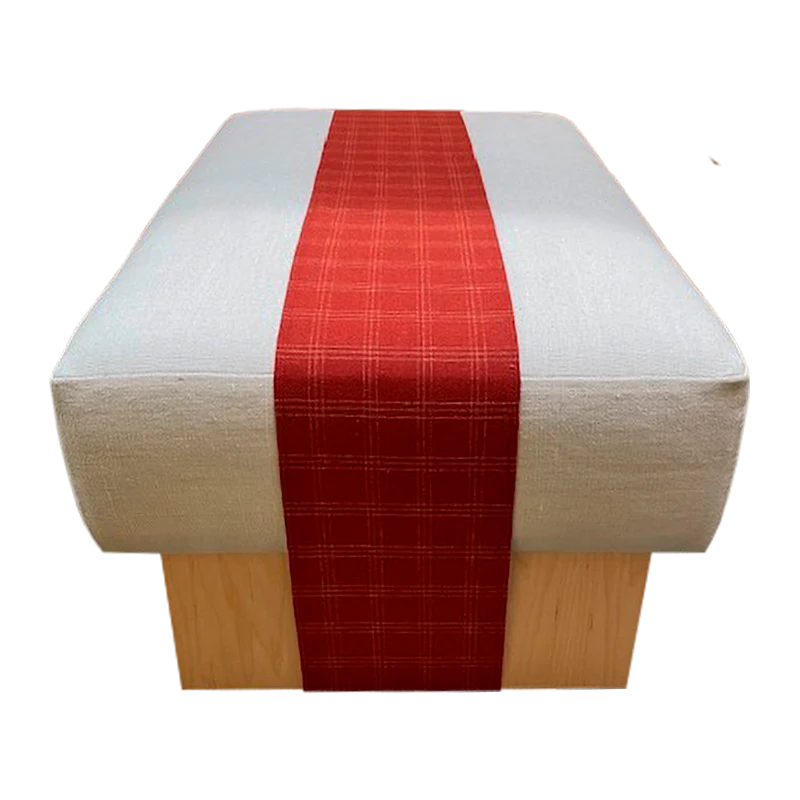 THR-200 Ottoman Top with Red Fabric — Top View