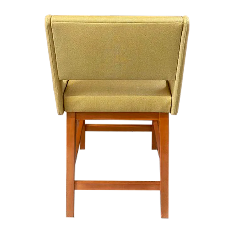 Yellow Vinyl Barstool — Back