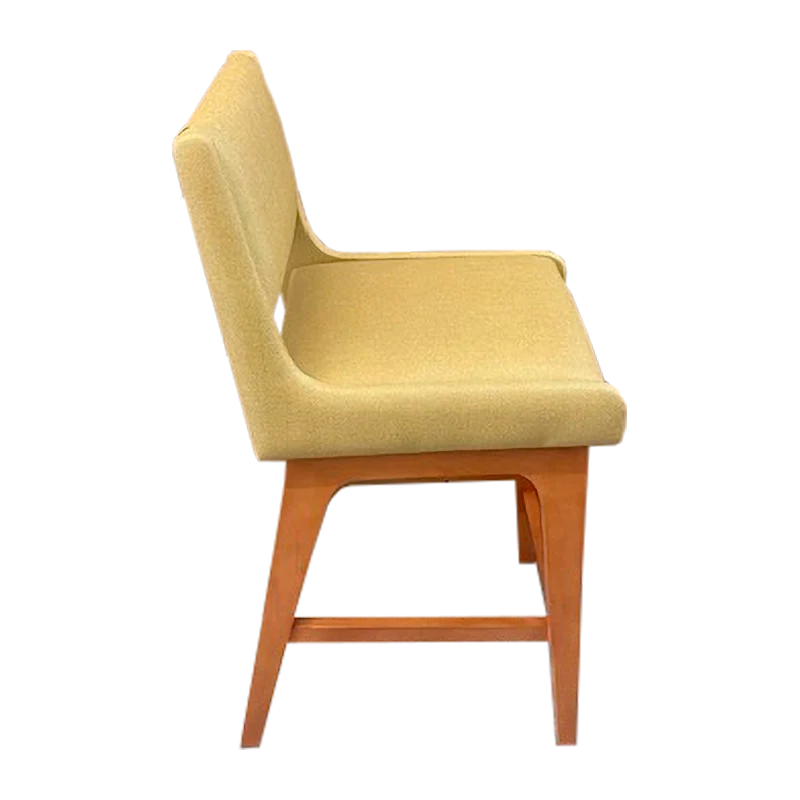 Yellow Vinyl Barstool — Side