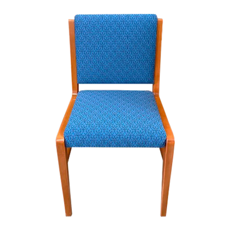 Wood Frame Side Chair (Blue)