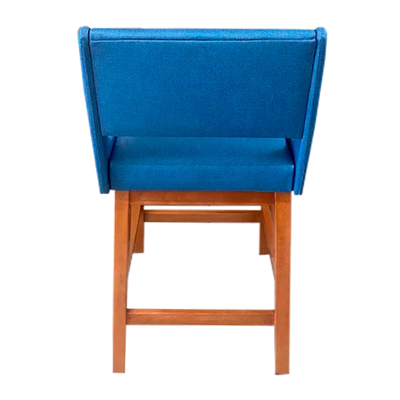 Blue Vinyl Barstool — Back