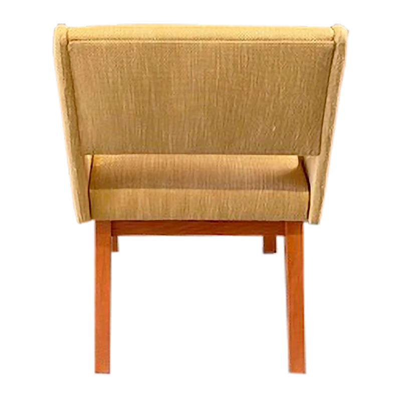 Wood Frame Side Chair (Yellow) — Back